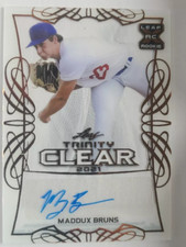 2021 Leaf Trinity Clear Autographed Gold Maddux Bruns #CA-MB1