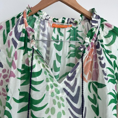 Oliphant Dress XS Floral Short Tunic Tropical Resort Tuckernuck Flowy Boho Beach - Picture 3 of 10