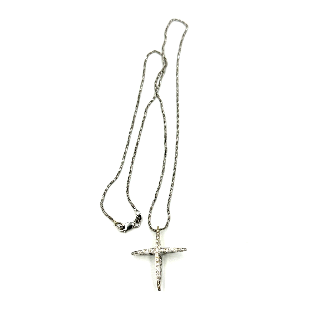 Collana A Croce Dorata Per Donna Con Brillantini, Impermeabile, Design Minimalista Senza Ciondolo, Regalo Anniversario