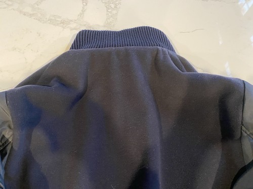 NWT $1355 Comstock and Co. Reversible Leather Jacket Size 46 XL - Deep Navy - Picture 10 of 11
