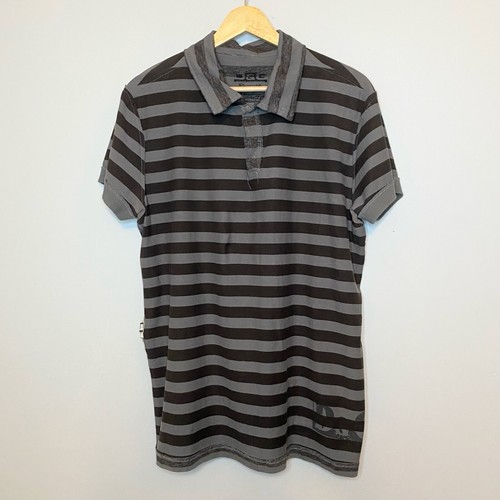 Dolce & Gabbana Designer Striped Reversible Polo Shirt Gray On Gray Sz L - Picture 7 of 19