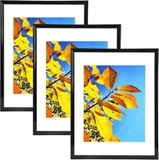 11X14 Picture Frame Black Set of 3 Pack 11X14 Picture Frames Display Pictures 6X