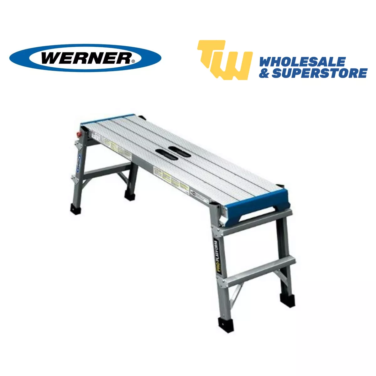 Werner Pro Folding Work Platform Bench Hop Step Up Decorators Plasterers DIY