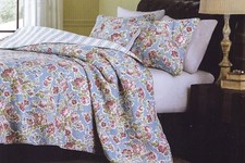 Morgan 3 Piece Queen Size Quilt Set Blanket w/2 Matching Shams Pillow Cases Gift