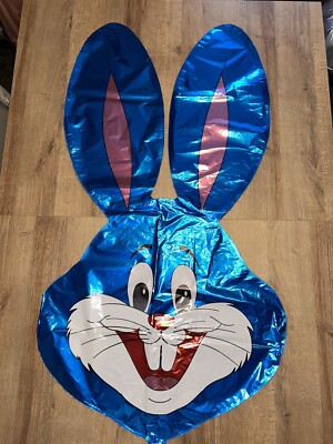 Grabo 35 Zoll blau Häschen Kaninchen Kopf Form Folienballon (unverpackt)