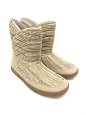 Sanuk Women's Big Bootah Natural Boho Woven Boots 1019562 Slip On
