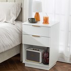 FCH White P2 Density Board Wavy Pattern Drawer Front Two-Drawer Bedside Cabinet