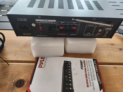 Pyle 600W Desktop Audio Power Amplifier Bluetooth Receiver System FM Radio