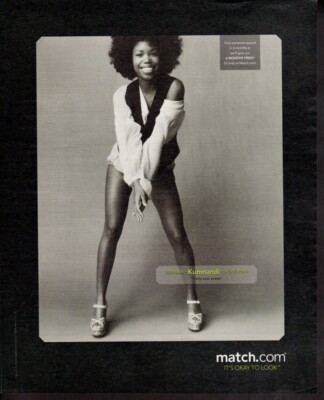 Vintage print ad advertisement MATCH com Dating Kumnandi I only look sweet Girl