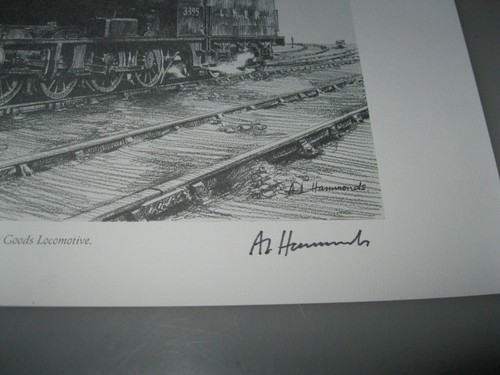 A.L.Hammonds ""SIGNIERT"" Ex LNER Q6 Schwergüter Dampflok Eisenbahn Kunstdruck - Bild 3 von 4