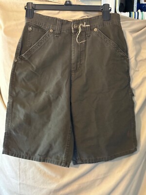 BS1--urban up BOYS brown/ DARK GREEN CARGO SHORTS    SIZE 14.   NEW