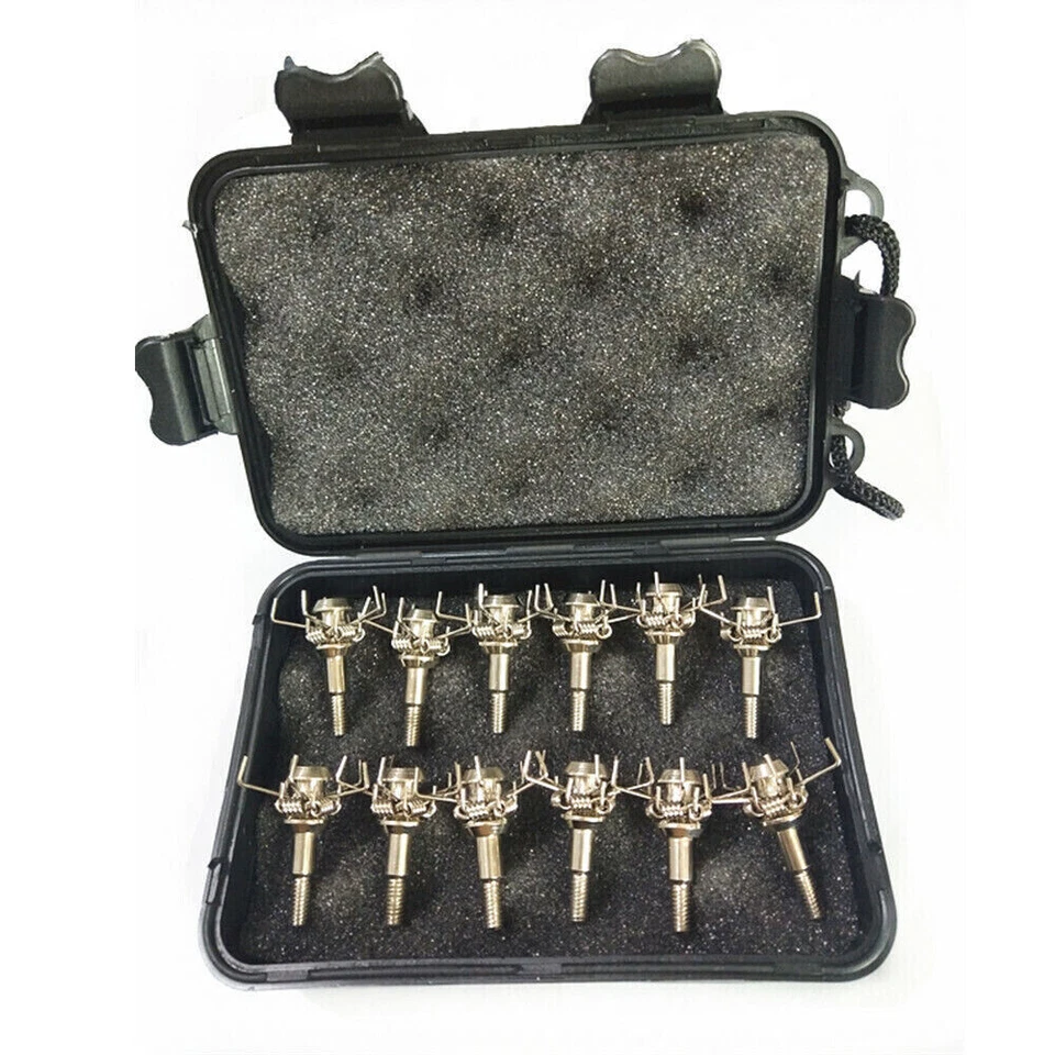 12pcs Judo Broadheads 100 Grain Arrowheads Archery Points Small game with Box - Imagen 2 de 4
