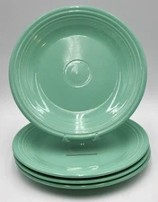 Fiesta Green 10 1/2" Dinner Plates Homer Laughlin USA Fiestaware Set of 4