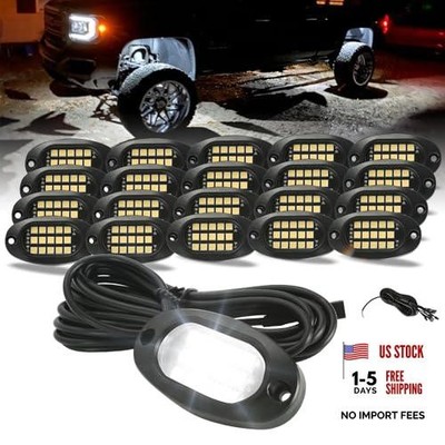 White Rock Lights   Quick Connect, 15 SMD Chips, 5M Extension Wires, 20 Pods