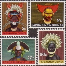 Papua New Guinea 1968 SG125-128 Head-dresses set MLH