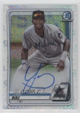 2020 Bowman Chrome Mega Box Chrome Mojo Auto Lewin Diaz #BCMA-LD Auto 0r4