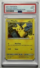 Pikachu 25/25 PSA 9 MINT •HOLOBLEED• Sword & Shield: McDonald's Collection 2021 on eBay