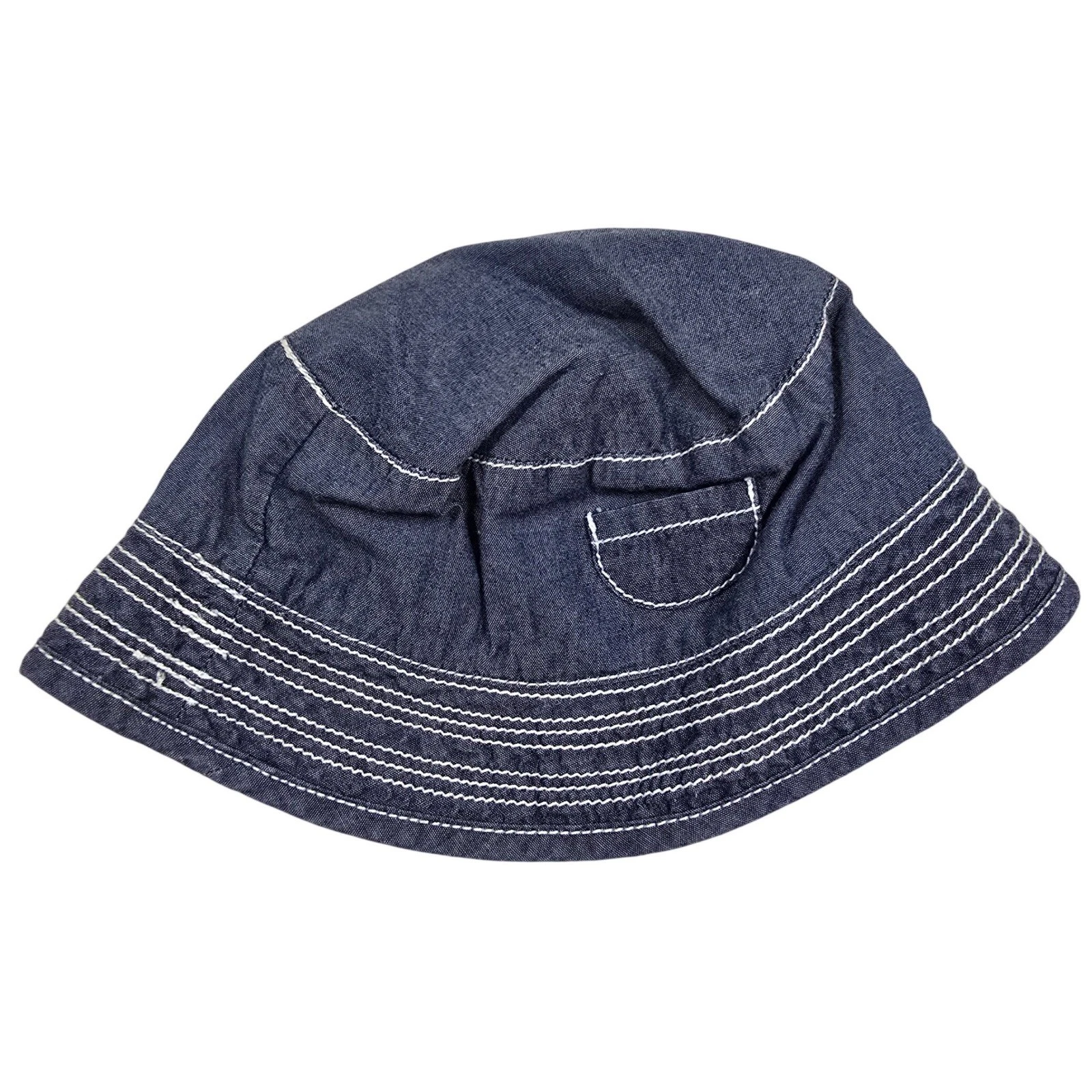 Vintage Gymboree Baby Boy Girl Clothes Blue Denim Bucket Hat Cap 3-6 M 2000 Y2K