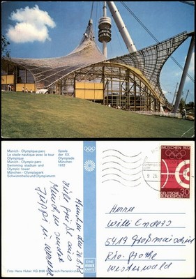 München Swimming stadium Olympia-Schwimm-Stadtion Olympiaturm 1972