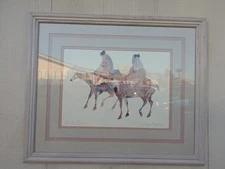 Carol Grigg"The Guardians" Native American Watercolor Lithograph Gango Gallery 