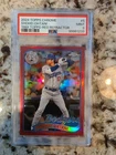 Pop 1 The Goat 2024 Topps Chrome Shohei Ohtani 1989 Topps Red Refractor PSA 9 /5