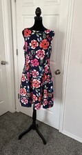 Vince Camuto’s Bateau Neck Scuba Knit Floral Dress, Size 14