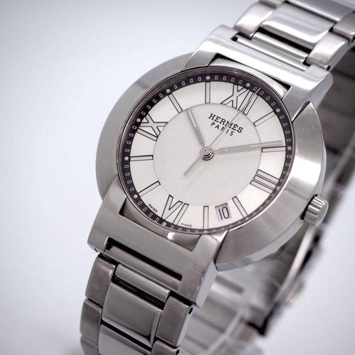 Authentic Hermes N01.710 Nomad Auto Quartz Men's Working Watch from Japan Rare - Picture 1 of 8