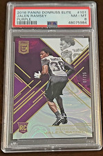 2016 JALEN RAMSEY RC PSA 8 Donruss Elite Purple #101, Rookie, Future HOF, Pop 1