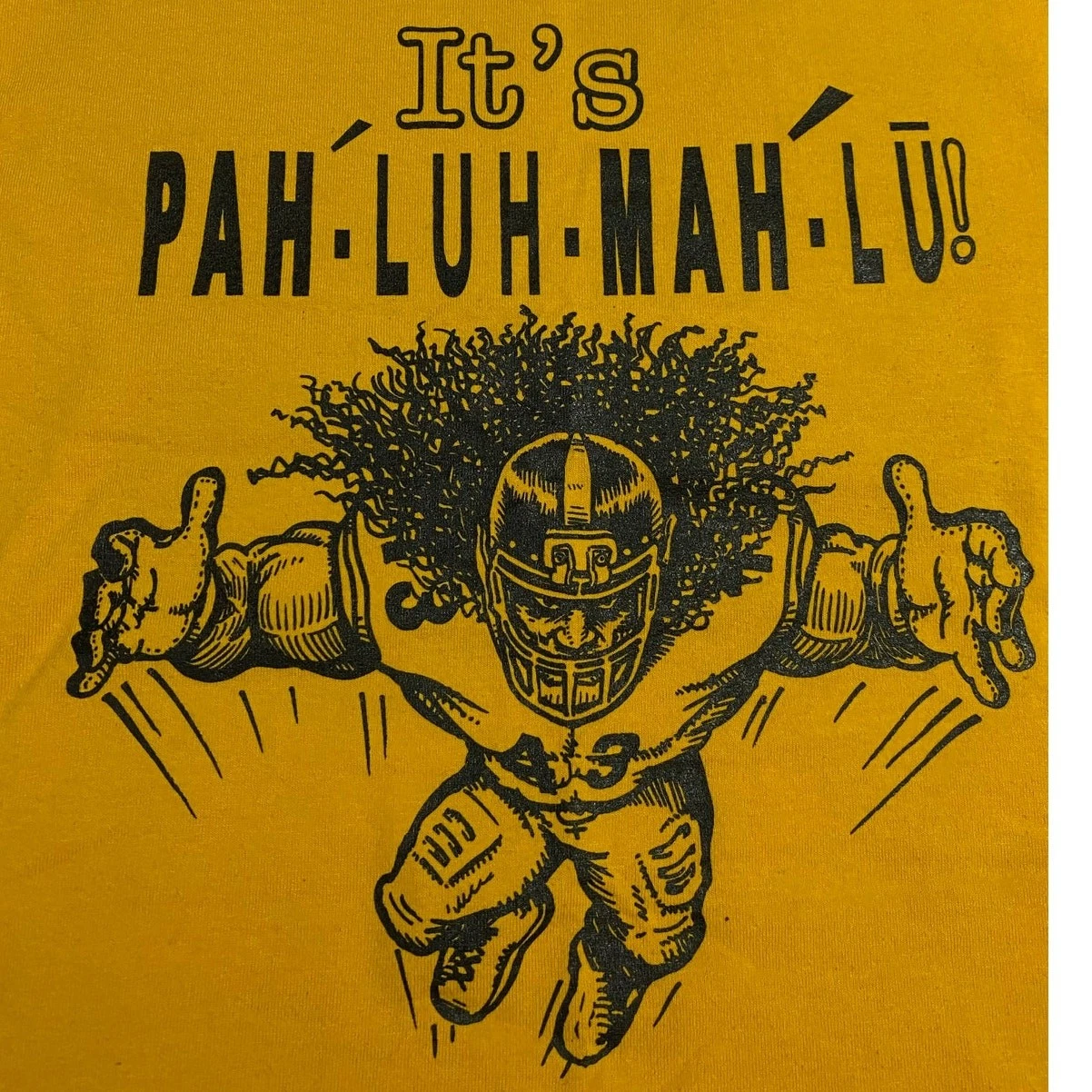 Vintage Troy Aumua Polamalu Medium Yellow Shirt Pittsburgh Steelers Double Sided