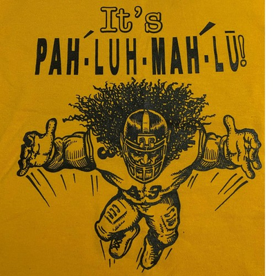 #ad Vintage Troy Aumua Polamalu Medium Yellow Shirt Pittsburgh Steelers Double Sided $29.00