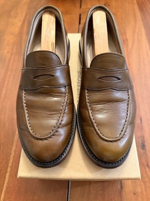 Grant Stone Traveler Penny Loafer Dark Olive 8.5D - B Grade -Light Wear