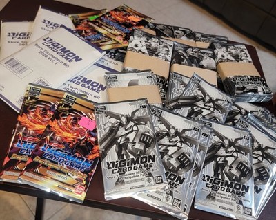 Digimon TCG  5 Volume. 1 tournament kit , 21 loose pack cards, 4 legend power up
