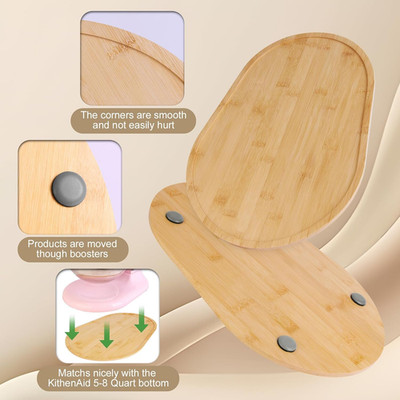 Food-Grade Bamboo Mixer Slider Compatible with Kitchen aid Stand Mixer Artisa...