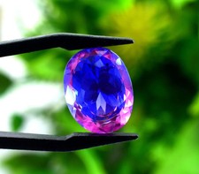 Certified Natural Pitambari Sapphire Bi-Color 11.10 Ct Oval Cut Loose Gemstone