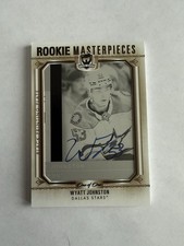 22/23 THE CUP ROOKIE MASTERPIECES BLACK PRINTING PLATE AUTO Wyatt Johnston #1/1
