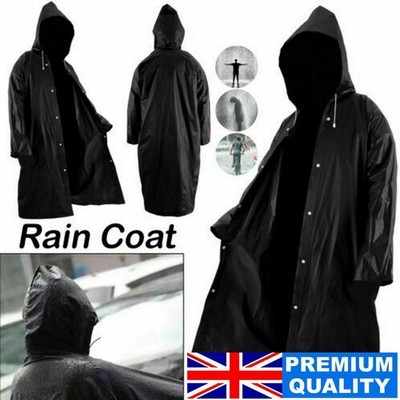 WASSERDICHTER REGENMANTEL LANG PONCHO DAMEN HERREN OUTDOOR REGENMANTEL EVA TUCH MIT KAPUZE*
