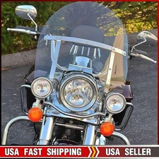 For 1994-2023 Harley Touring Road King Clear Windshield W/Bracket Detachable