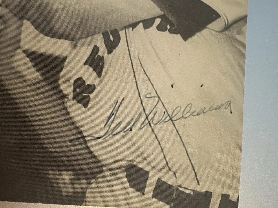 Postal firmada por Ted Williams 1953 devuelta de la guerra sobre original Medias Rojas Foto 4 de 4