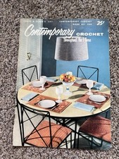 Vintage Contemporary Crochet Pattern Book Circa 1954 For The Home RETRO HOME