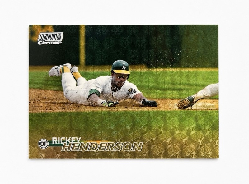 2023 Topps Stadium Club Rickey Henderson Chrome Superfractor Refractor 1/1 Card