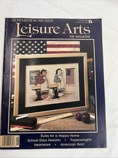 Leisure Arts August 1989 Magazine Cross Stitch, Crochet, Knit, Craft Americana