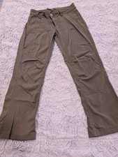 PrAna Women's Halle Pants Green Size 10 Regular Straight Fit Hiking Bouldering