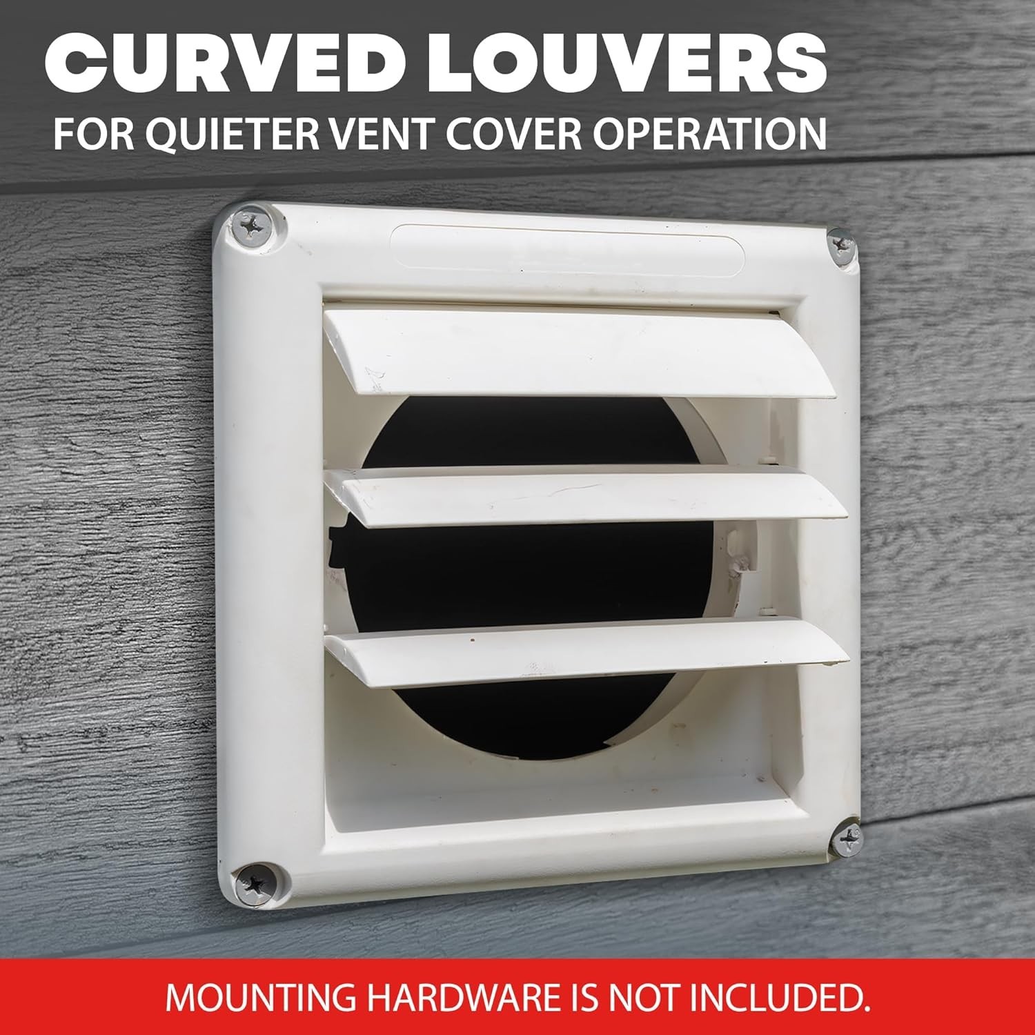 Supurr-Vent Louvered Weather-Resistant Outdoor Plastic Dryer Vent Cover for 4...