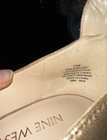 Nine West Gold Leather Pointed Toe Pump Heels w/ Zipper Back, US 7.5 M — photo 4