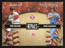 2004 Donruss Leather & Lumber Tom Seaver Mike Schmidt Rivals #/2499 #LLR-9