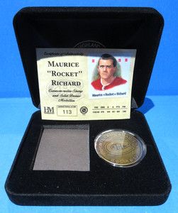 MAURICE “Rocket” RICHARD, Highland Mint Bronze Coin & Stamp w