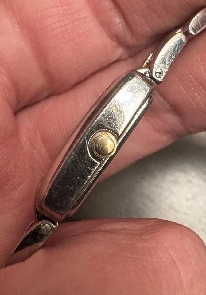 Citizen Eco-Drive Watch Black Dial Gold Accents Silver Bracelet - Image 4 of 4