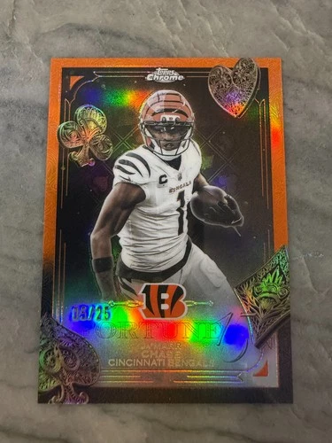 2025 Topps Chrome Ja'Marr Chase Orange Refractor (RAW)