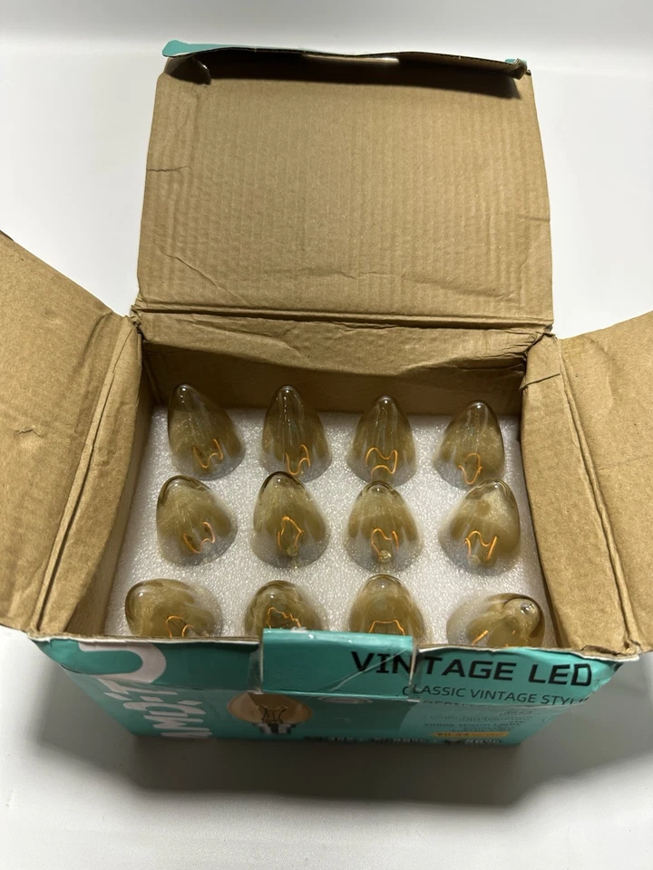 E12 LED Candelabra Filament Bulbs 20W‑25W Equivalent – 2000K Warm Amber 12 - Image 2 of 4