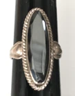 Vintage Ring MARKED 925 STERLING SILVER Size 5.5 Hematite Band Jewelry lot y